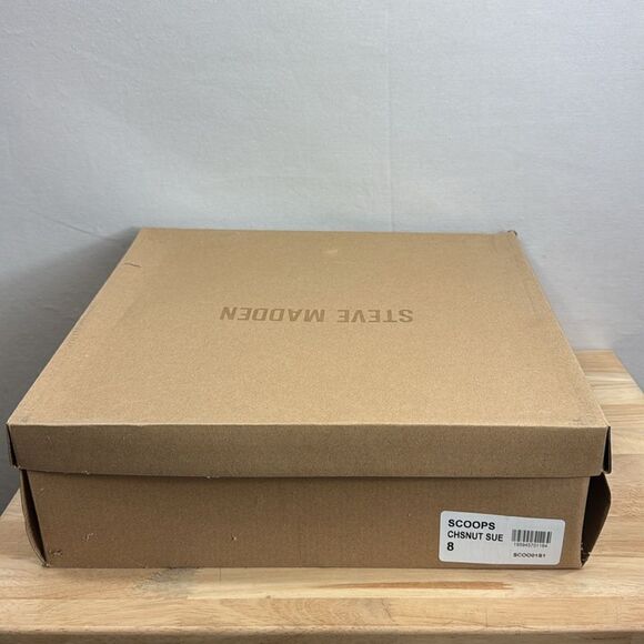 Steve Madden Women's Scoops Platform Lug-Sole Hiker Booties Chestnut Size 8 NIB - Picture 8 of 9